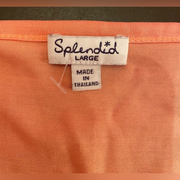 Splendid Woman’s Zip Top Shirt Pink/Peach Size Large NWOT - Picture 3 of 7